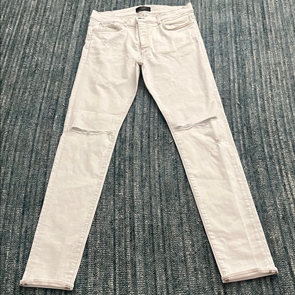 AMIRI Men's White Skinny Jeans